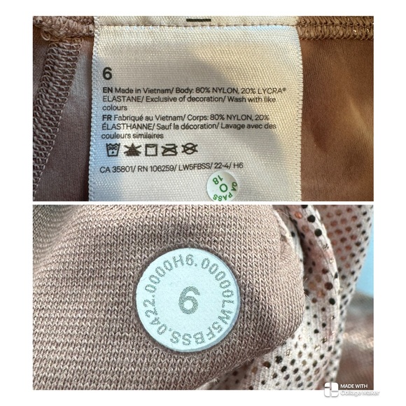 21.25” Lululemon Align HR Shine Diamond Dye Misty Shell Cacao Diffuse Dot Foil 6 - Picture 16 of 17